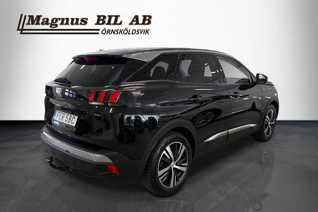 Peugeot 3008 HYBRID 224Hk Automat Navi V-hjul Drag Halvskinn miniatyr 5