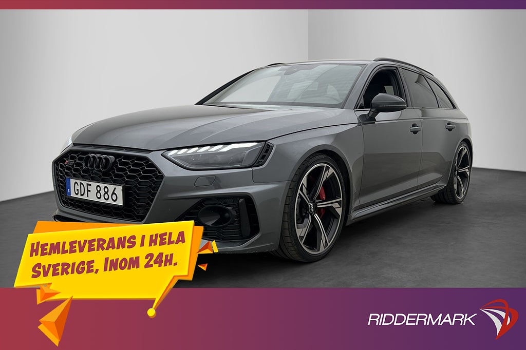 Audi RS4 Q 450hk RS-Design B&O Panorama HUD Milltek Dragkrok
