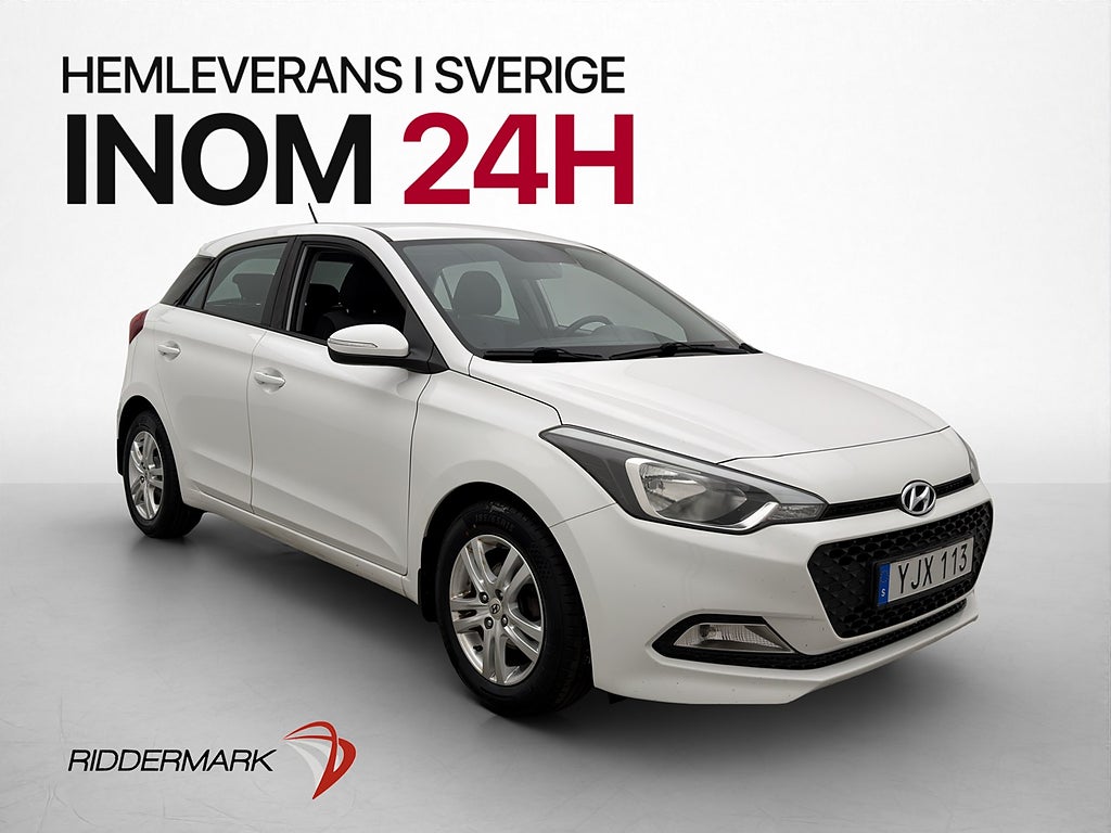 Hyundai i20 1.4 101hk Premium Bluetooth Rattvärme En-Brukare