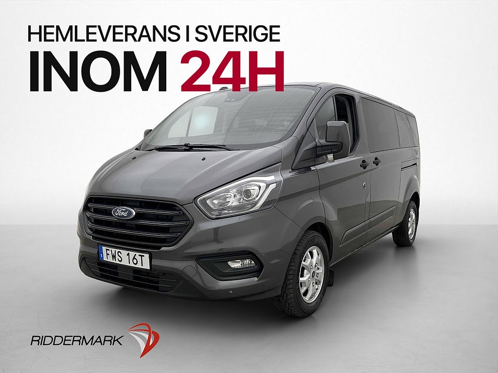 Ford Transit Custom Kombi Lång Värmare B-Kamera 9-Sits Moms