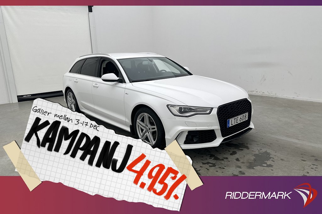 Audi A6 Avant TDI Q 190hk S-Line P-Värm S 4,95% Ränta