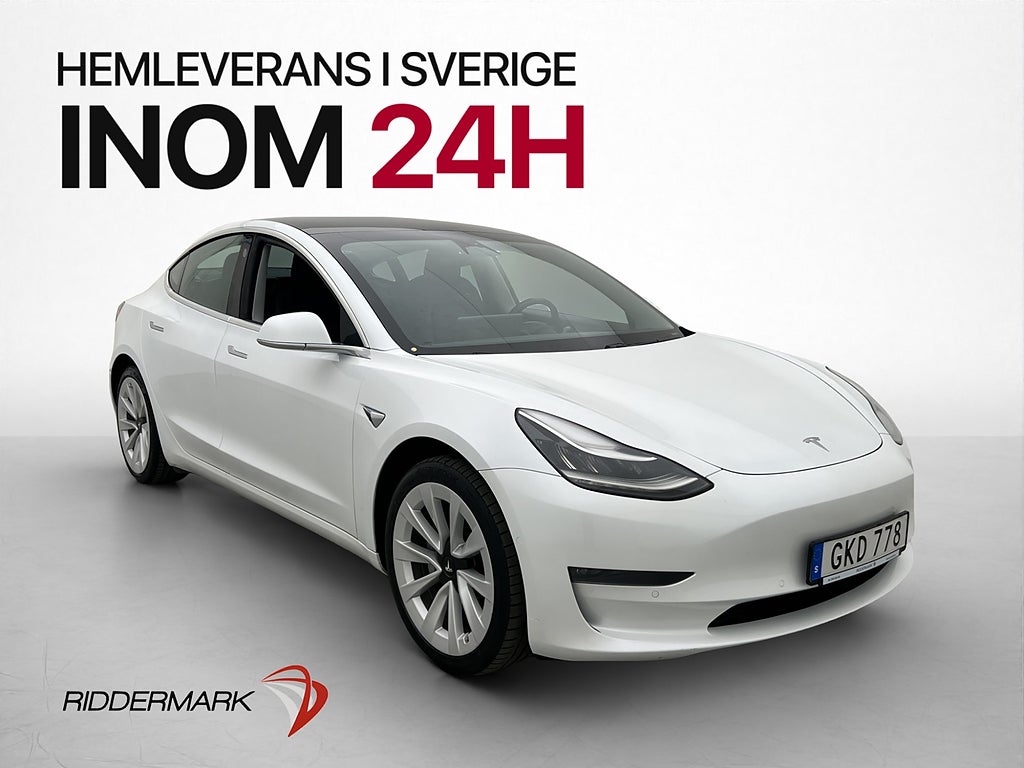 Tesla Model 3 Long Range AWD Autopilot Pano Drag Svensksåld