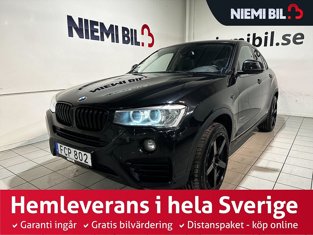 BMW X4 xDrive20d Kamera Pano Drag HiFi GPS Dvärm S/V-hjul