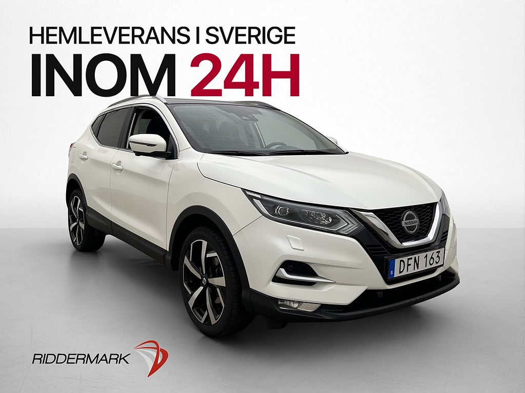 Nissan Qashqai 1.3 DIG-T 158hk Tekna Pano 360° Navi Skinn