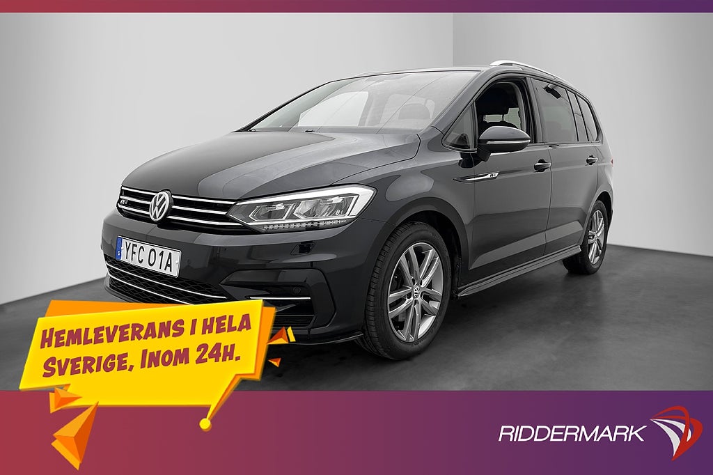 Volkswagen Touran 1.5 TSI 150hk R-Line 7-sits Kamera Drag