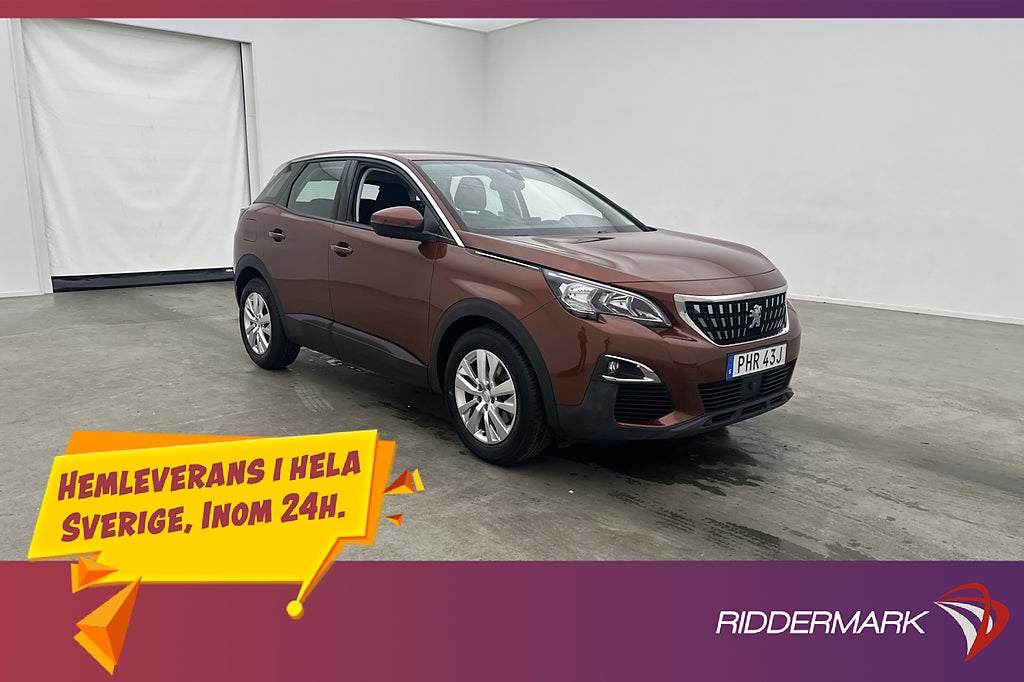 Peugeot 3008 131hk Active M&K-Värmare CarPlay Drag 0,52l/mil