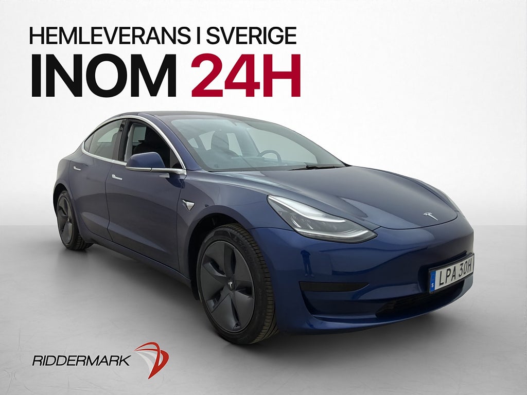 Tesla Model 3 Standard Range Plus 325hk Dragkrok Pano Kamera