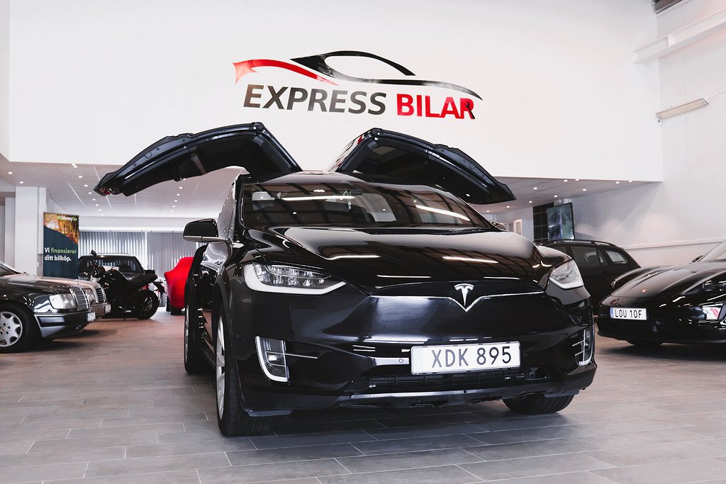 Tesla Model X P90D I Free Supercharger I 7-Sits I Dragkrock 