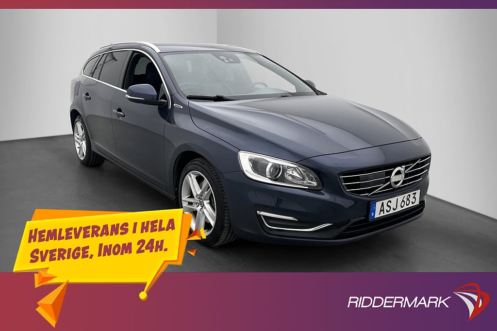 Volvo V60 D6 Plug-in AWD Summum Värmare VOC Navi Drag BLIS