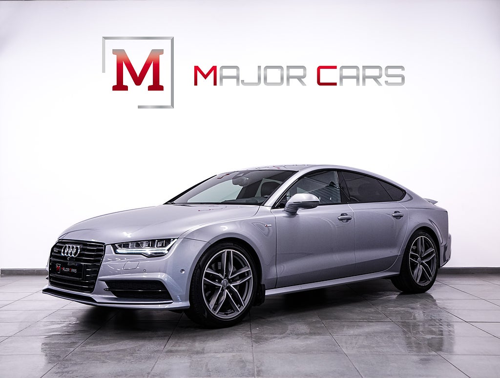 Audi A7 Sportback 3.0 TDI Q S-Line BOSE 20" HuD Svart Optik 