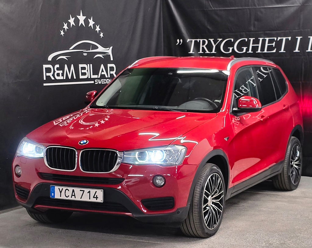 BMW X3 xDrive20d, Drag, P-sens, Navi, M-värme, Adaptiv, Ny Bes