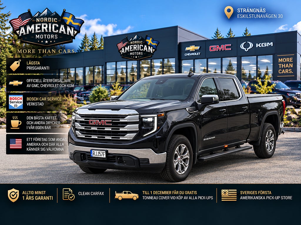 GMC Sierra 3.0 Duramax - I LAGER -Låg skatt -6 sits -Dragkrok