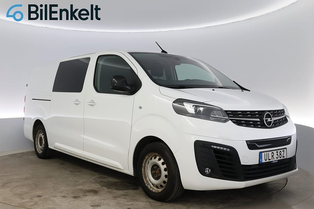 Opel Vivaro-e Crew Van 75 kWh 6-sits Drag Navigation MOMS