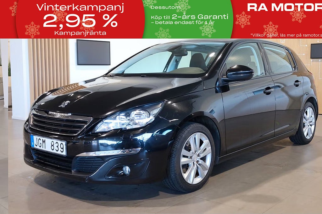 Peugeot 308 1,6 THP 125hk Active 5D Panorama Navi Blåtand