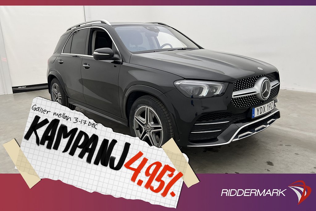 Mercedes-Benz GLE 400 d 4M AMG Pano Burm Luft Wi 4,95% Ränta