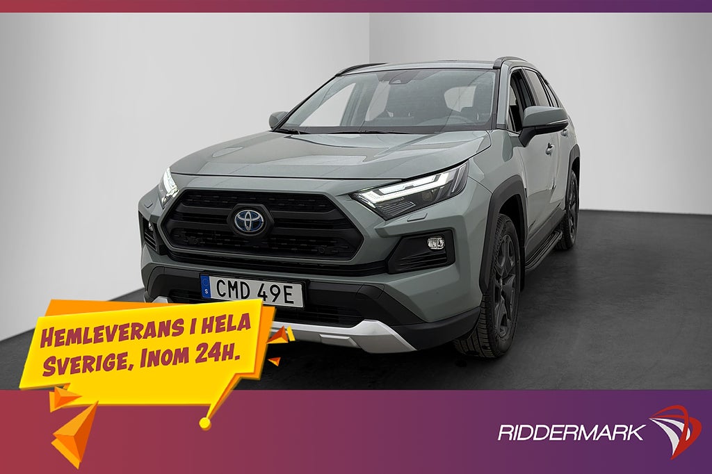 Toyota RAV4 Hybrid AWD 222hk Adventure Kamera Skinn Rattvärm