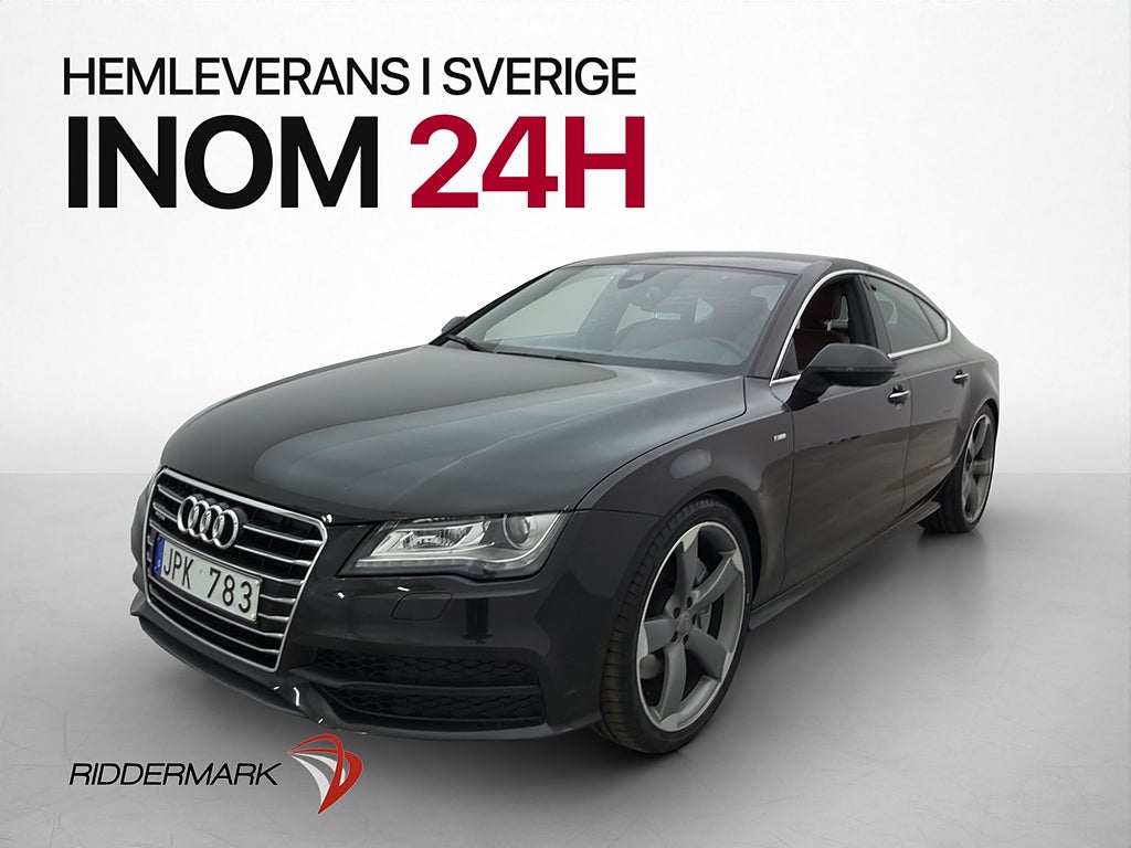 Audi A7 Sportback V6 Quattro 313hk S-Line BOSE Skinn Navi