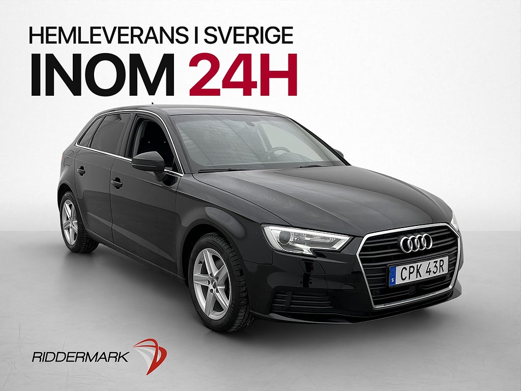 Audi A3 30 g-tron 131hk Värmare Kamera Adapt-fart Sensorer