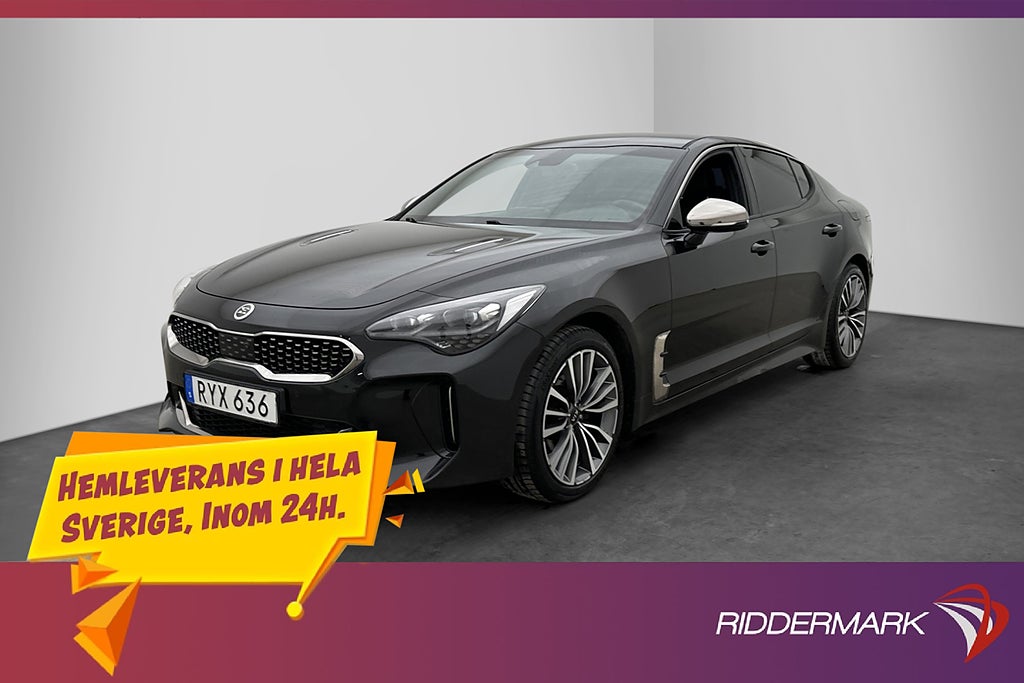 Kia Stinger 2.2 CRDi AWD GT 200hk H/K Skinn 360° HUD GPS