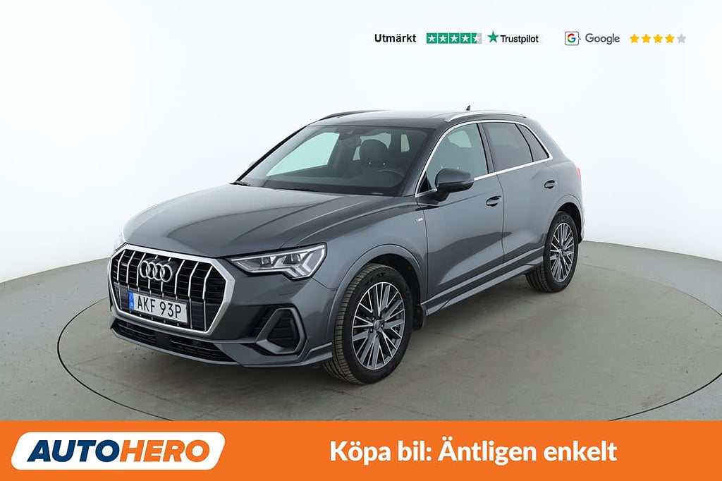 Audi Q3 45 TFSI quattro S Line / Panorama, CarPlay, Dragkrok, 360, B&O
