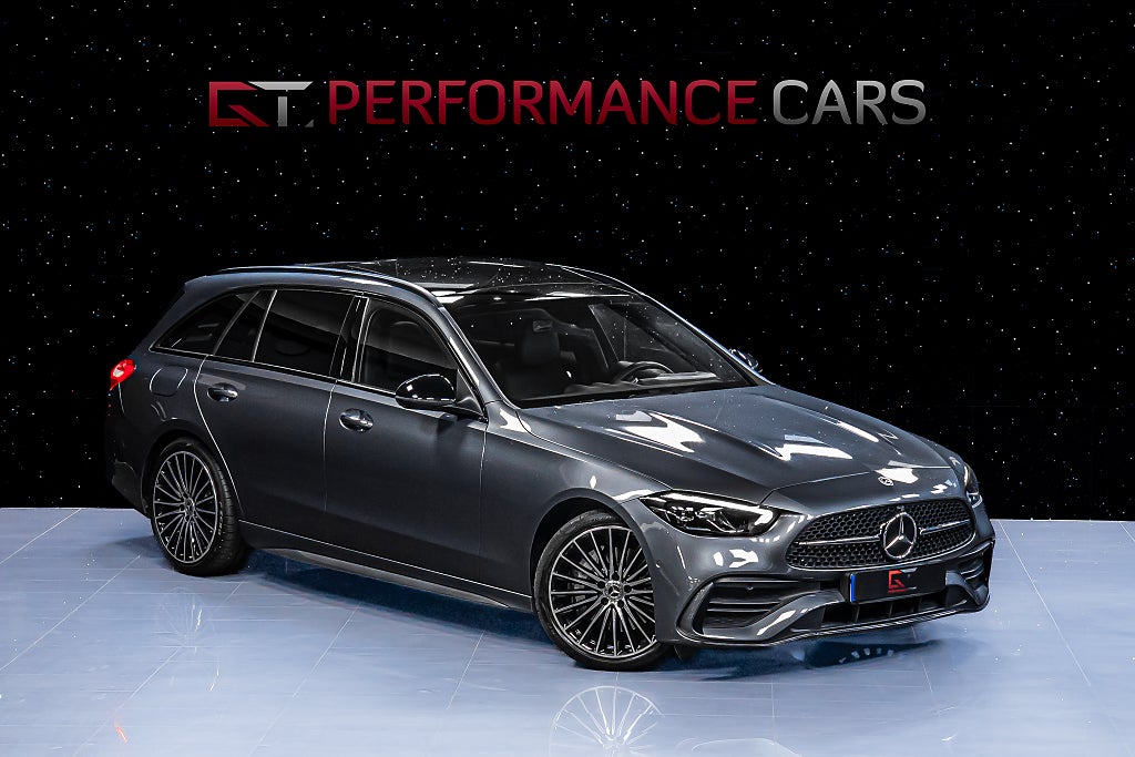 Mercedes-Benz C200 T AMG Pano Bur-3D Värmare Akustikglas Vinterpaket 360°