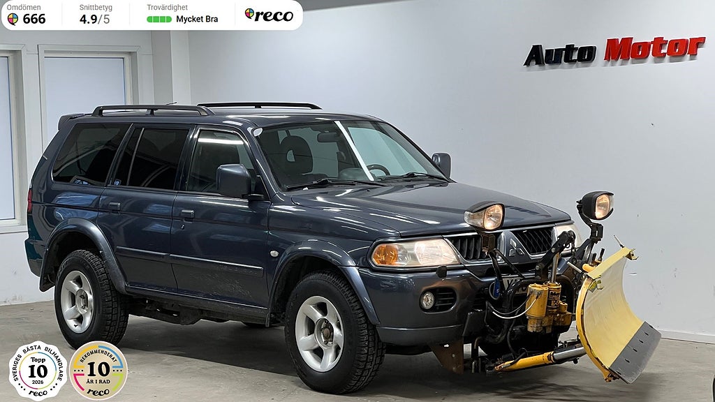 Mitsubishi Pajero Sport 3.0 V6 4WD 170hk Plogbil/Drag/Nybesiktigad