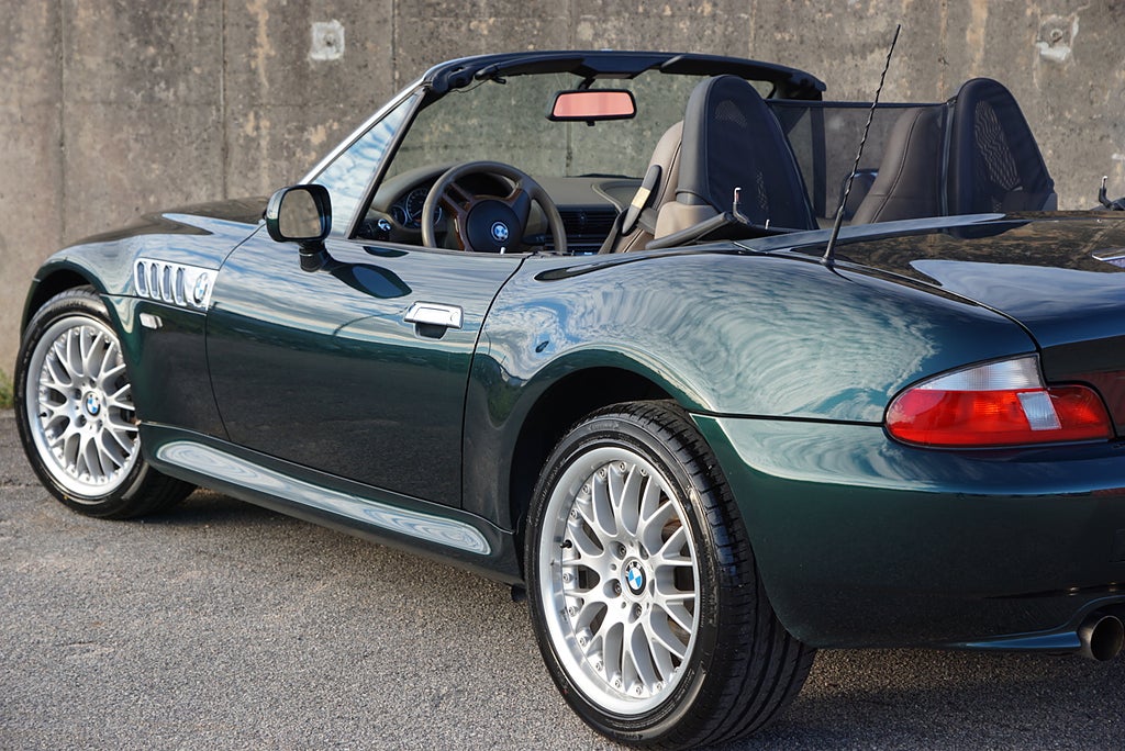 BMW Z3 2.8i Roadster 193hk Manuell Oxford Green BBS 17”