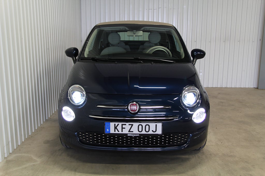 Fiat 500 500C Hybrid, cabriolet, mycket fint skick