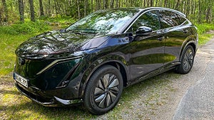 Med 63 kWh-batteriet klarar Nissan Ariya av en räckvidd på upp till 40,3 mil. Foto: Anders Nilsson 