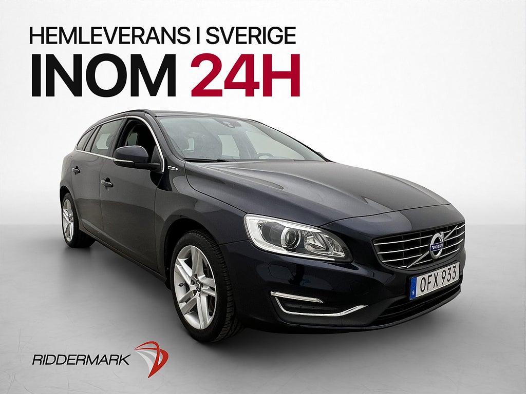 Volvo V60 D5 Plug-In AWD 231hk Momentum Dragkrok Värmare