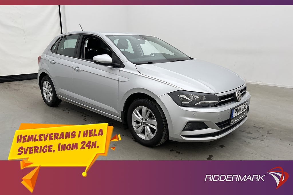 Volkswagen Polo 1.0 TSI 95hk Dragkrok LED-Ramp Bluetooth