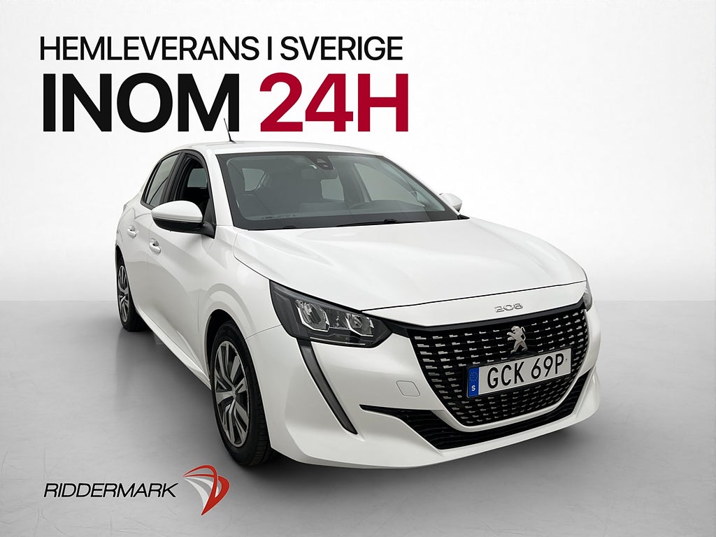 Peugeot 208 1.2 75hk Active P-Sensorer CarPlay Farthållare