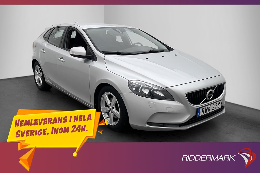 Volvo V40 T3 152hk Kinetic VOC Värm P-Sensorer Farthållare