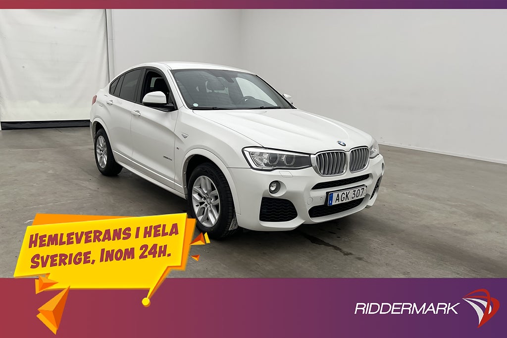 BMW X4 xDrive35d 313hk M Sport HiFi Navi Värmare Skinn