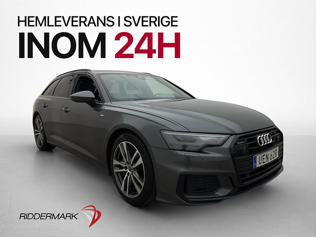 Audi A6 40 TDI Q 204hk S-Line Alpin Svart Optik Värm