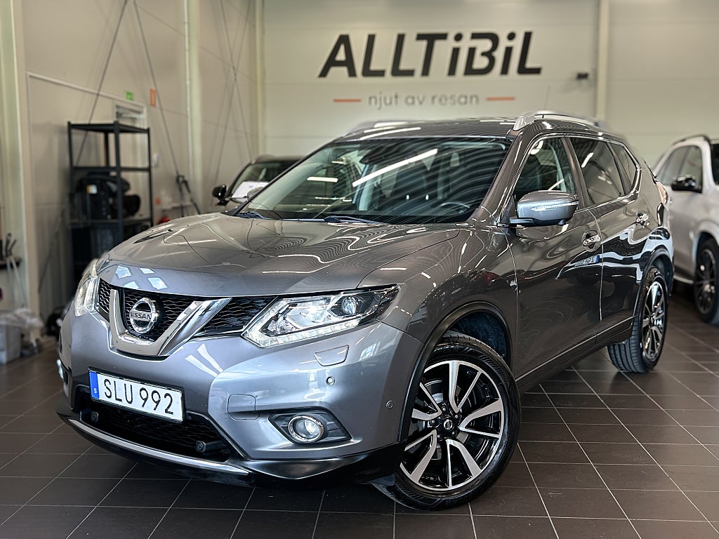 Nissan X-Trail 7-Sits 1.6 dCi AUT TEKNA Pano/360/Navi/Drag/Skinn