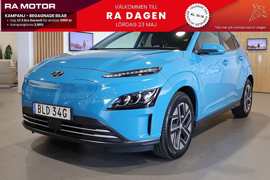 Hyundai Kona 39.2 kWh Essential Navi Kamera Krell Leasbar Rattvärme