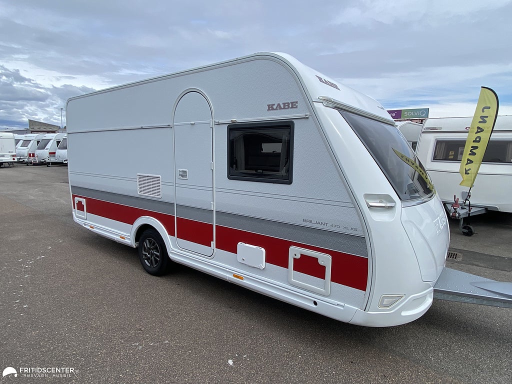 Kabe Briljant 470 XL KS. *Mover / Solpanel + First-Camp Campingnätter* *