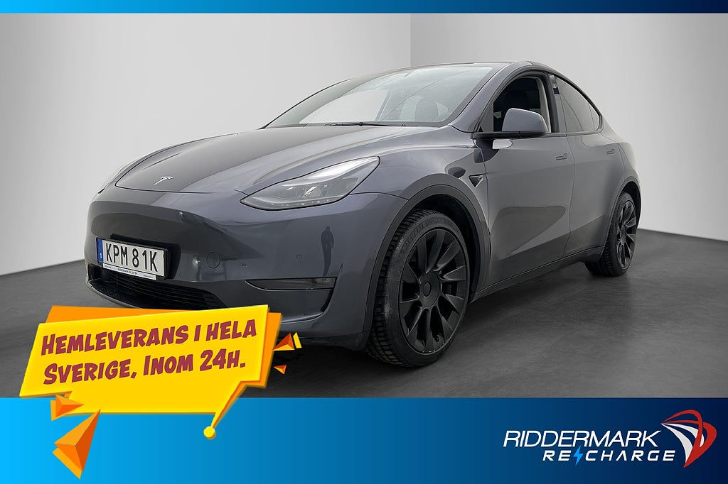 Tesla Model Y Long Range AWD FSD Dragkrok Svensksåld MOMS