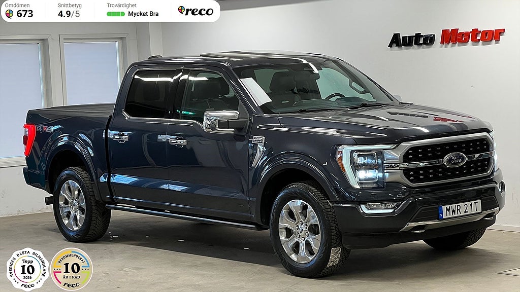 Ford F-150 Platinum SuperCrew 3.5 V6 EcoBoost 4x4 406hk Drag/Moms