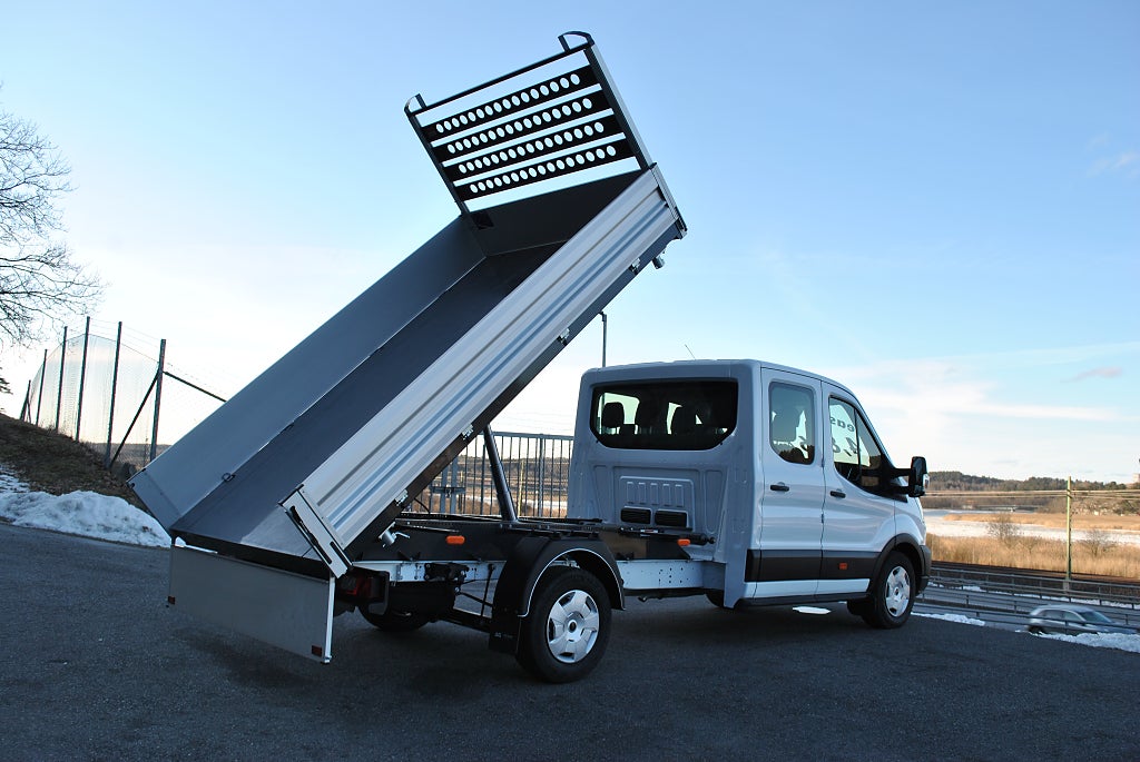 Ford Transit 7-Sits D-Hytt med 3-Vägs Tippflak 