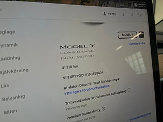 Tesla Model Y Long Range AWDLong Range S&V/Drag/kamera/Pano/Värmepump – bild 24