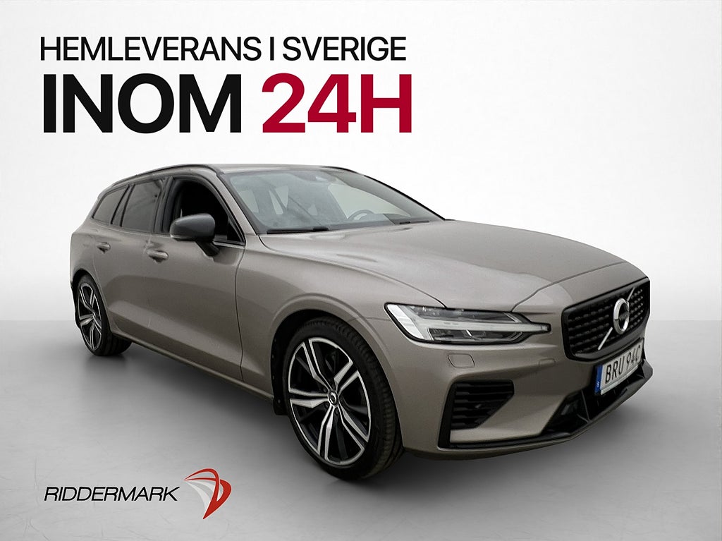 Volvo V60 T6 AWD R-Design Värmare CarPlay Adaptiv MOMS Drag