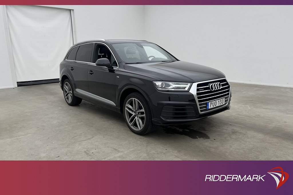 Audi Q7 3.0 TDI Q 272hk S-line 7-sits BOSE Luft Cockpit Drag