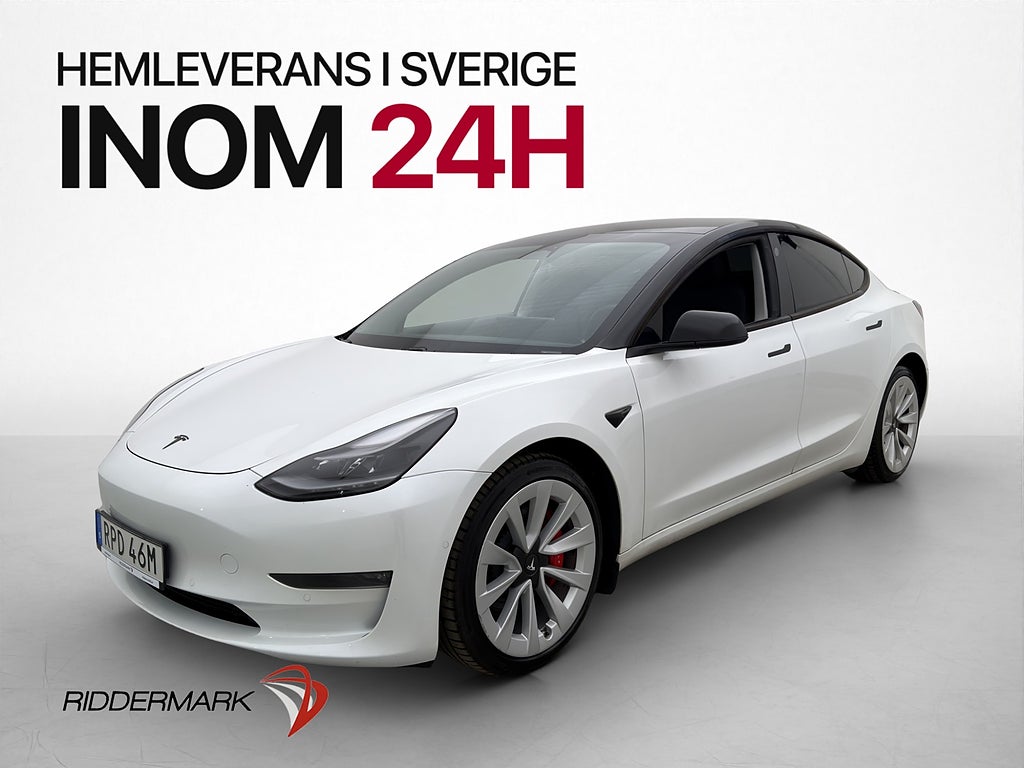 Tesla Model 3 Performance AWD MOMS Autopilot Svensksåld