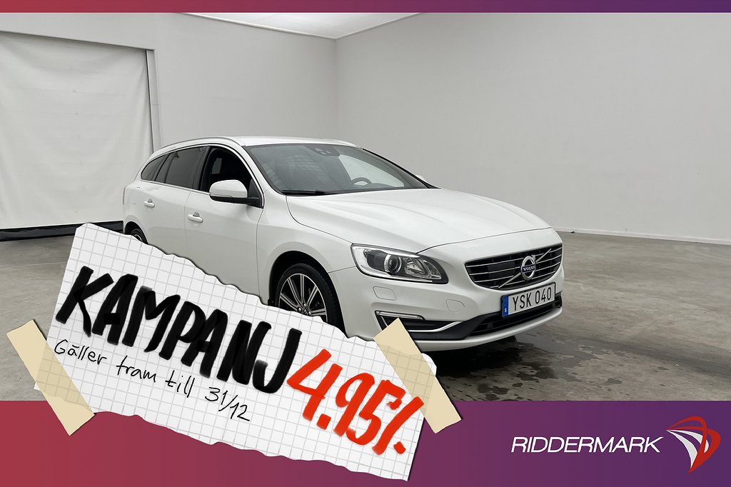 Volvo V60 D3 Summum Värmare Kamera Skinn Drag 4,95% Ränta