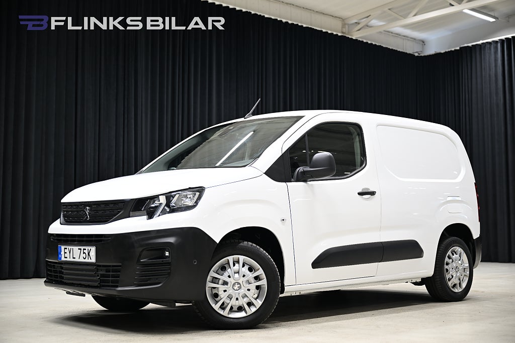 Peugeot Partner 130HK L2 Automat|Drag|Värmare|EnÄgare|3-Sits|Leasbar