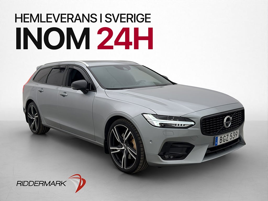 Volvo V90 T6 AWD R-Design Pano B&W Luft 360° HUD Skinn Drag