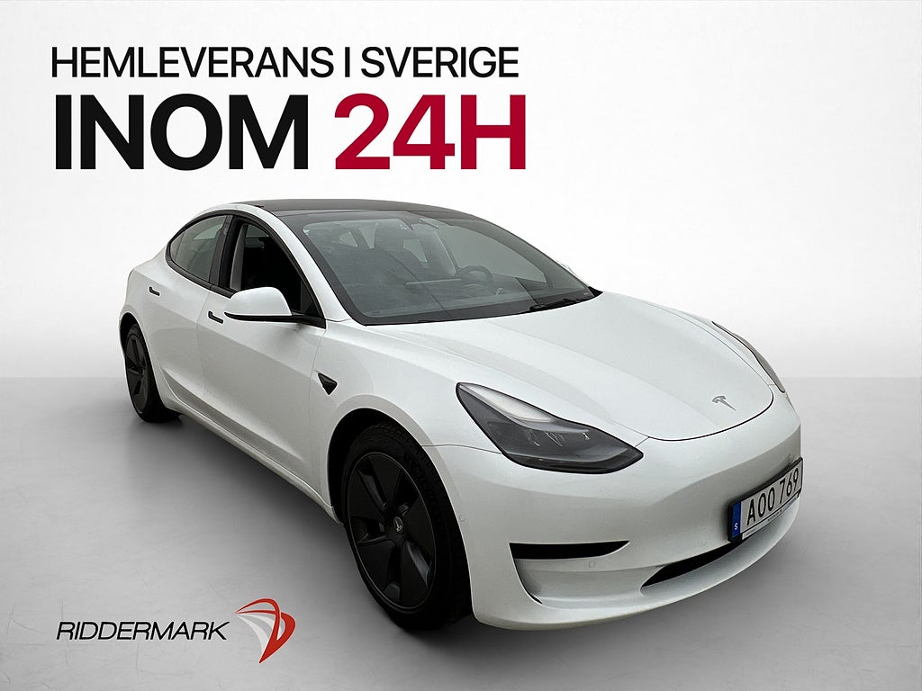 Tesla Model 3 Standard Range Plus Värmare Panorama Dragkrok