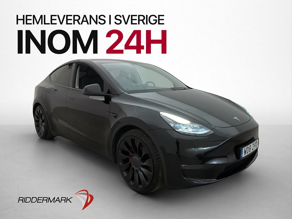 Tesla Model Y Performance AWD 534hk Kamera Pano Svensksåld